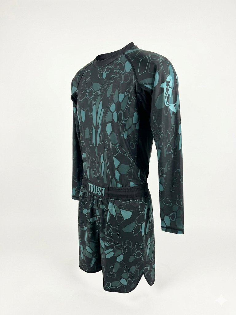 Cold Hex BJJ Rash Guard Set – No-Gi Jiu-Jitsu Compression Gear | Trust-Clothes