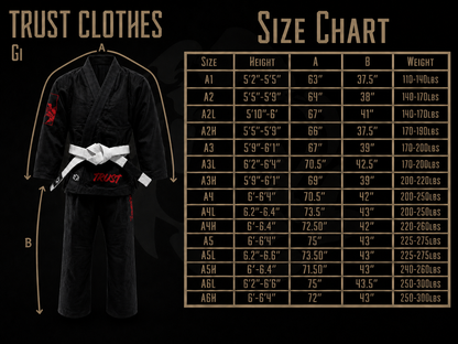 Black Gi – 390 GSM Brazilian Jiu-Jitsu Gi | Trust-Clothes
