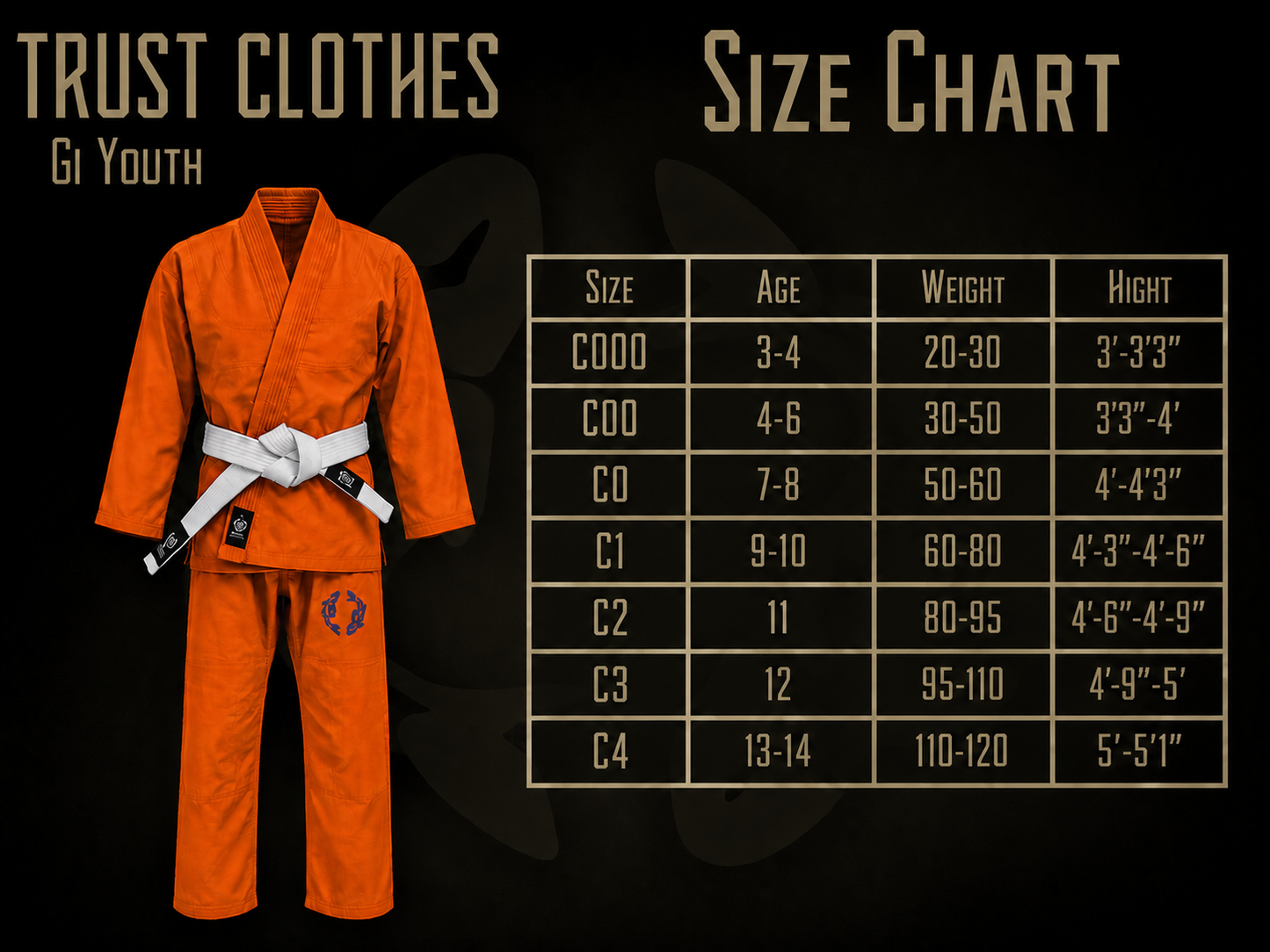Black Gi – 390 GSM Brazilian Jiu-Jitsu Gi | Trust-Clothes