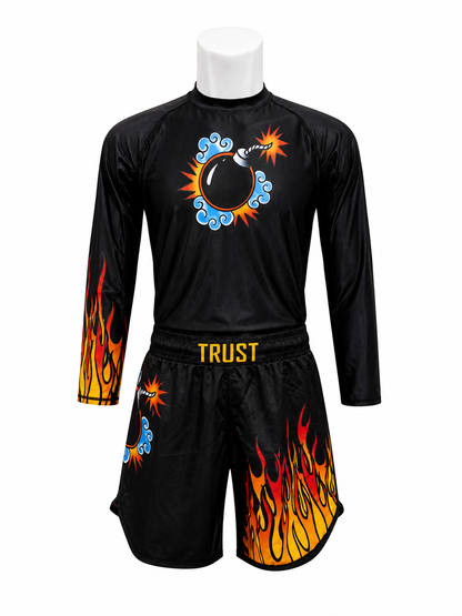 Dropping Bombs BJJ Rash Guard Set – No-Gi Jiu-Jitsu Compression Gear | Trust-Clothes