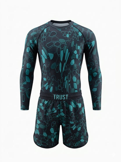 Cold Hex BJJ Rash Guard Set – No-Gi Jiu-Jitsu Compression Gear | Trust-Clothes