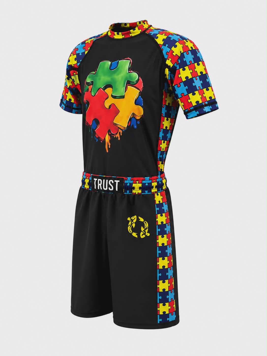 Unbreakable Pieces BJJ Rash Guard Set – Autism Awareness Edition | Trust-Clothes
