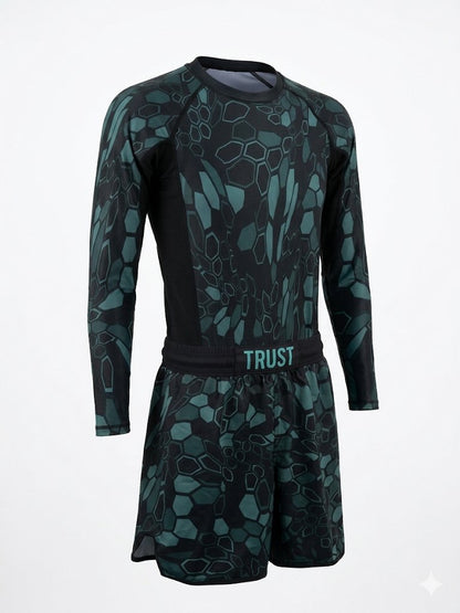 Cold Hex BJJ Rash Guard Set – No-Gi Jiu-Jitsu Compression Gear | Trust-Clothes