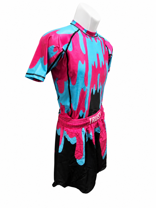 Neon Melt BJJ Rash Guard Set – No-Gi Jiu-Jitsu Compression Gear | Trust-Clothes