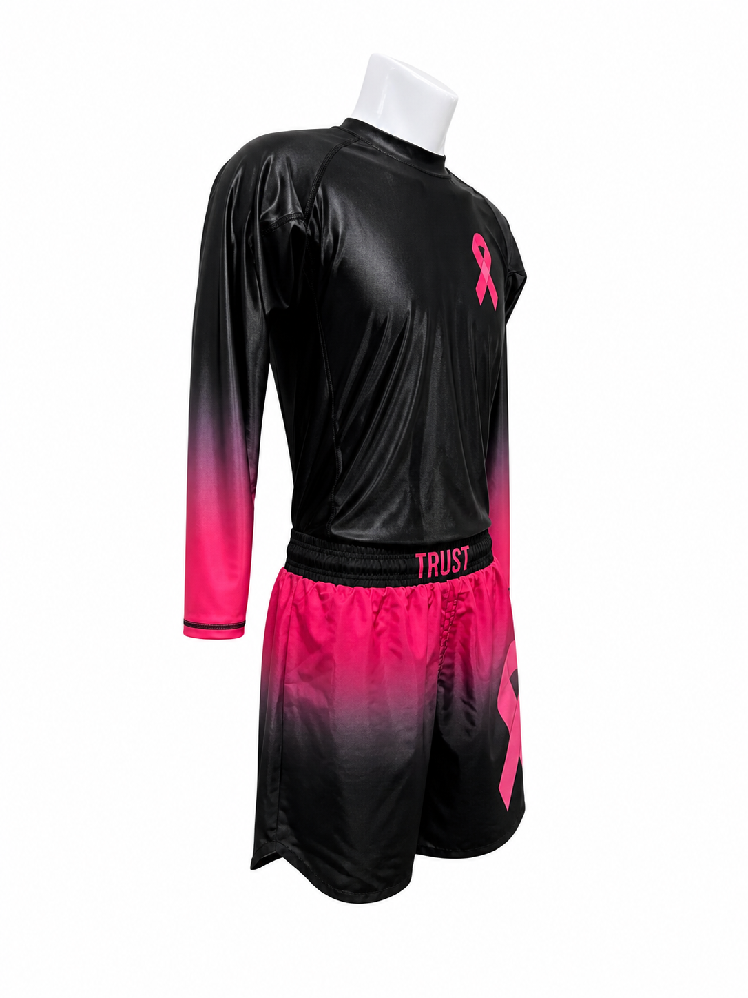 Fight Cancer BJJ Rash Guard Set – No-Gi Jiu-Jitsu Compression Gear | Trust-Clothes